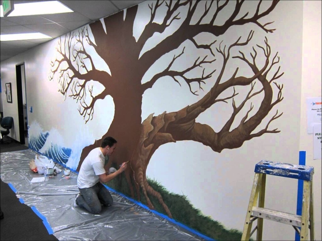 Wall painting tree