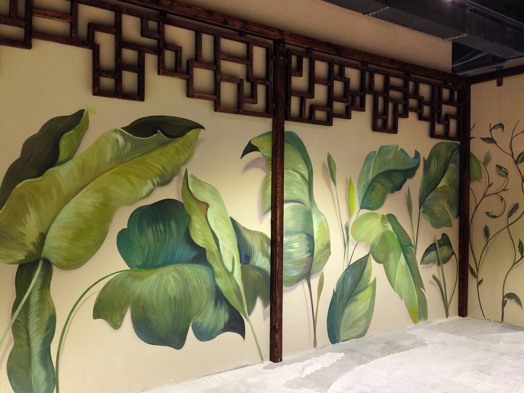 Wall painting of plants