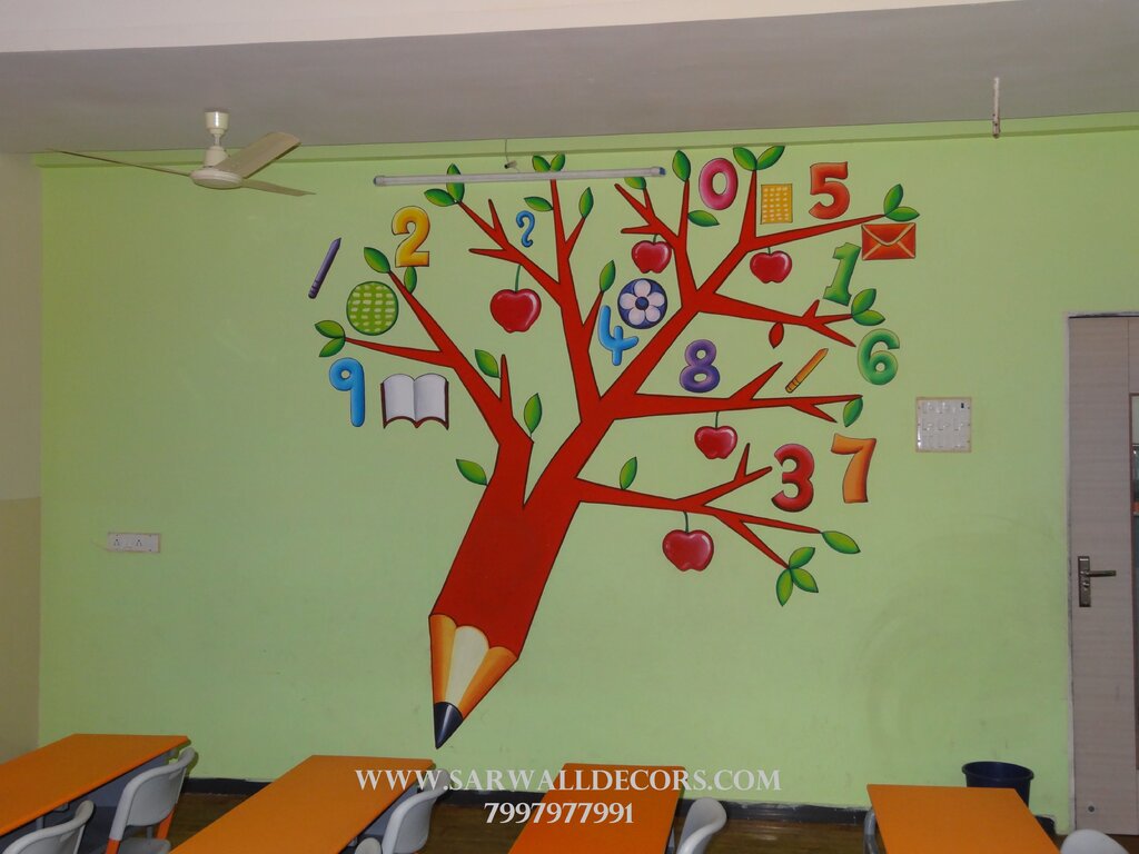 Wall painting in elementary school