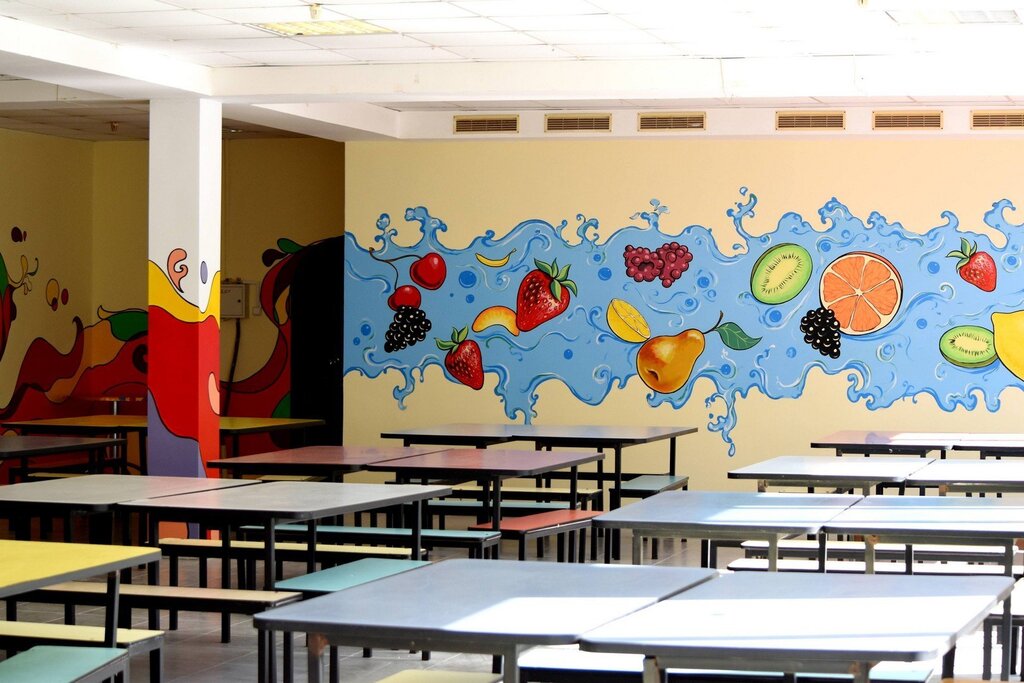 Wall painting in the school