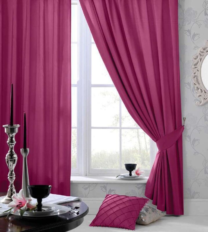 Pink curtains