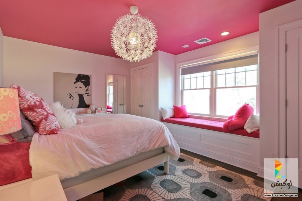 Pink ceiling