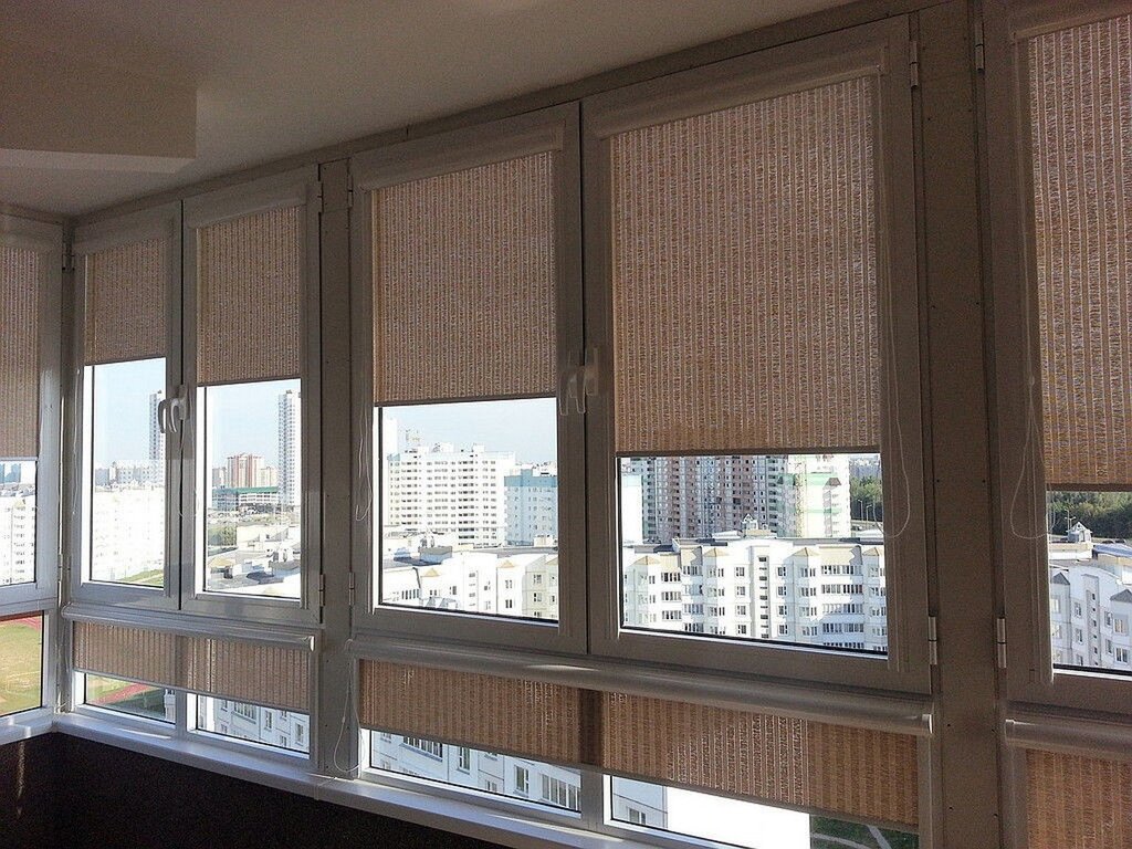 Roller blinds for balcony windows