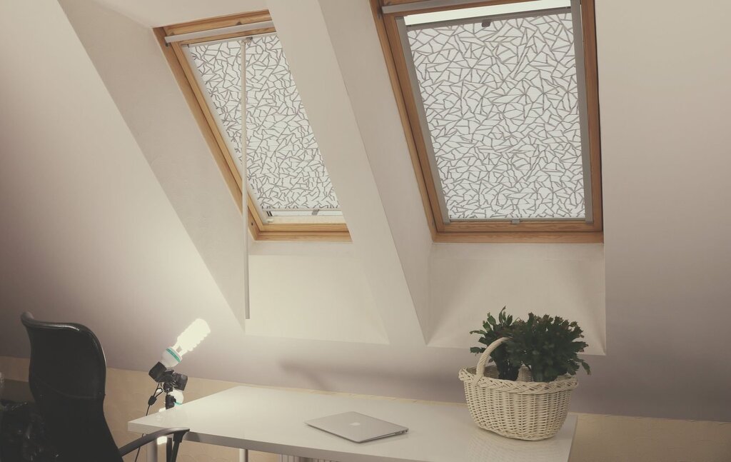 Roller blinds for attic windows