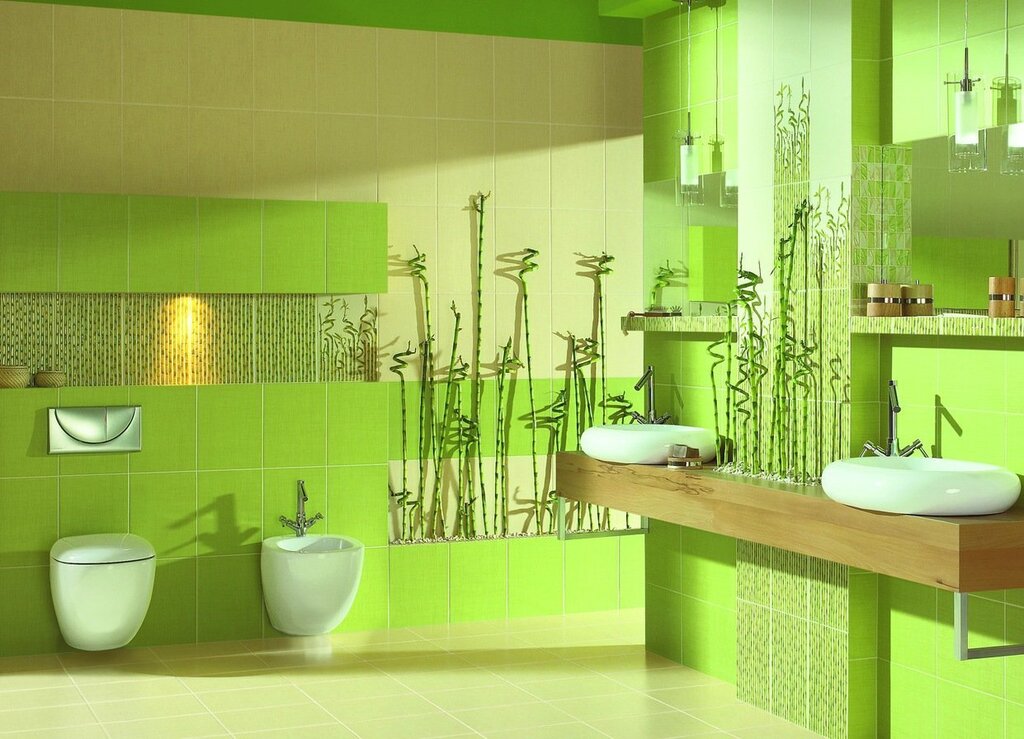 Light green bathroom