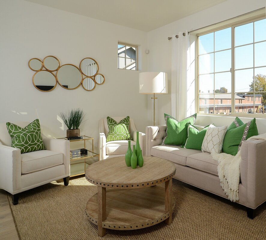 Light green sofa