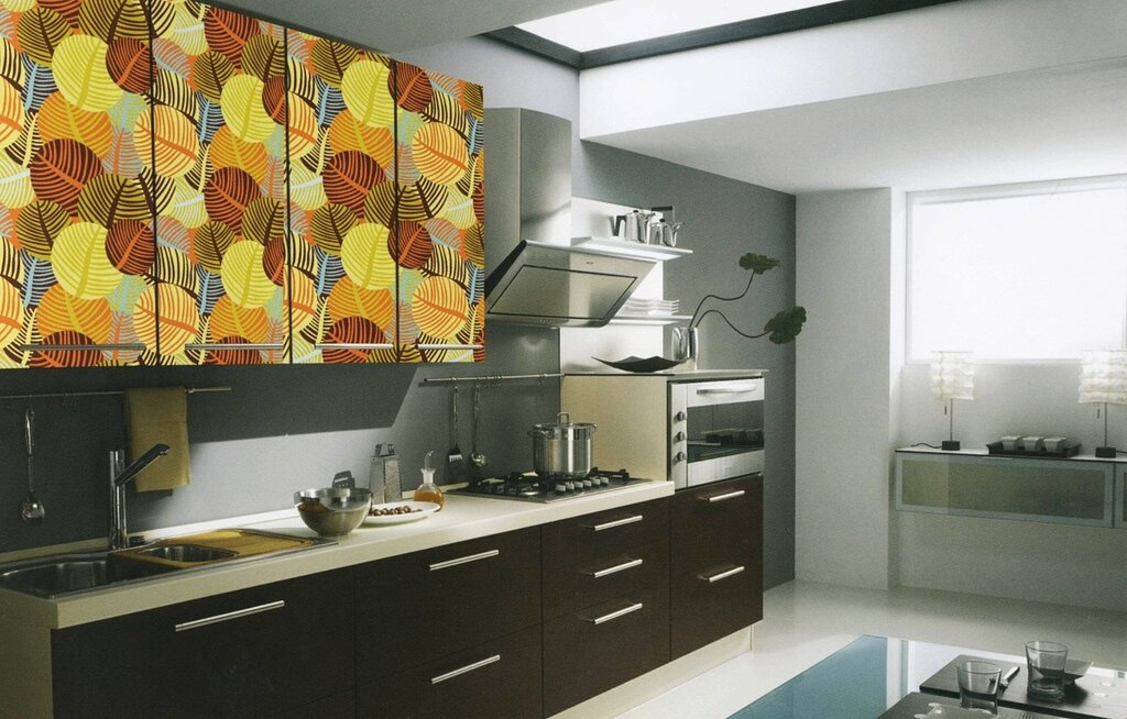 Self-adhesive film for kitchen furniture