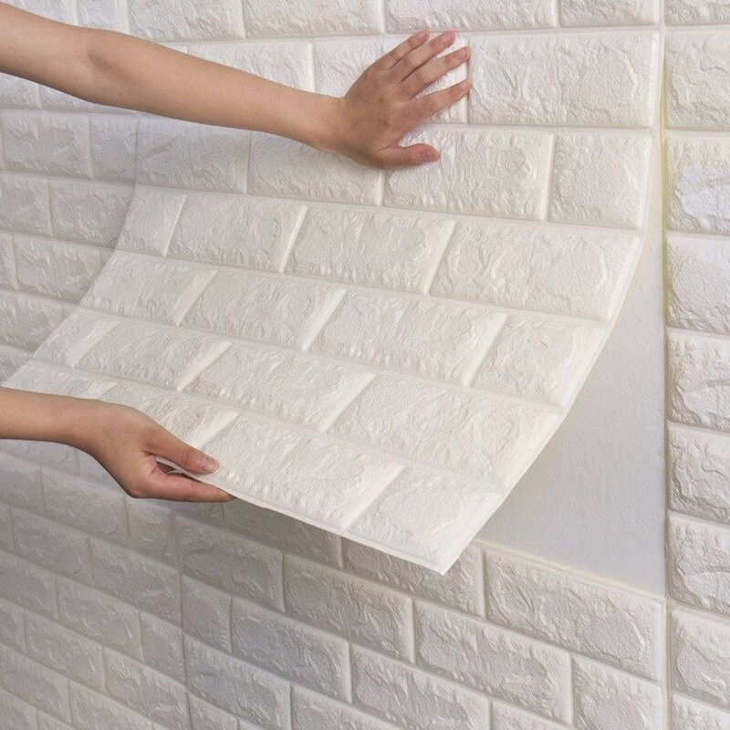 Self-adhesive wall panels