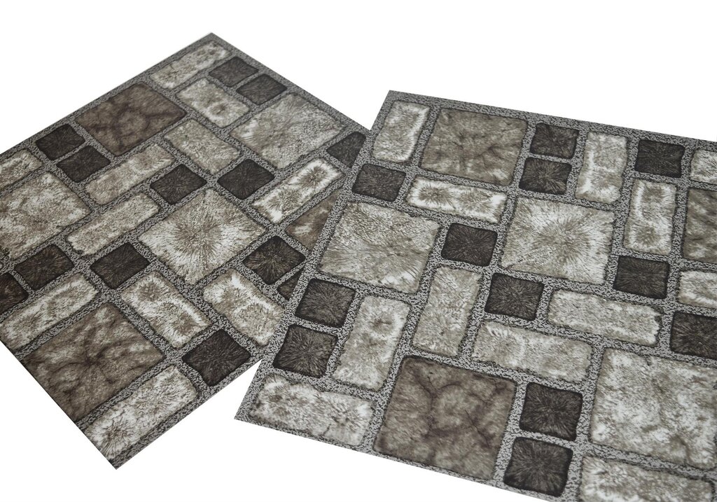 Self-adhesive floor tiles for the bathroom