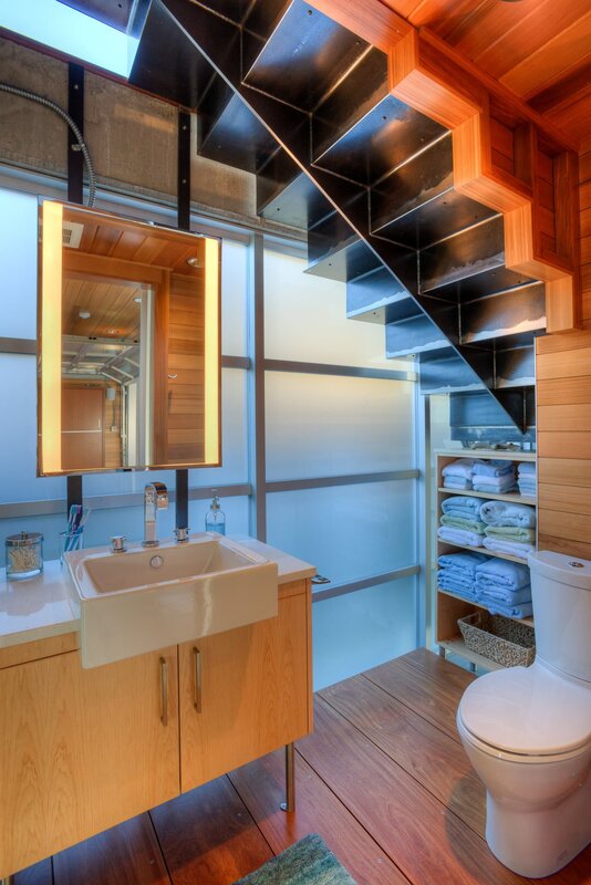 Bathroom under the stairs