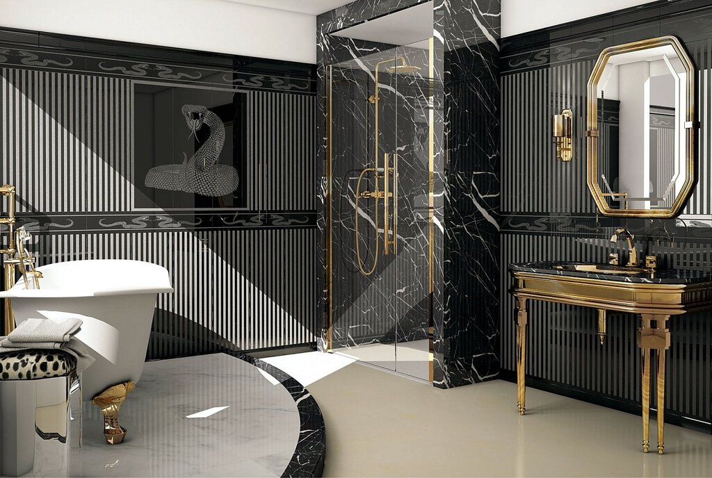 Bathroom in Art Deco style