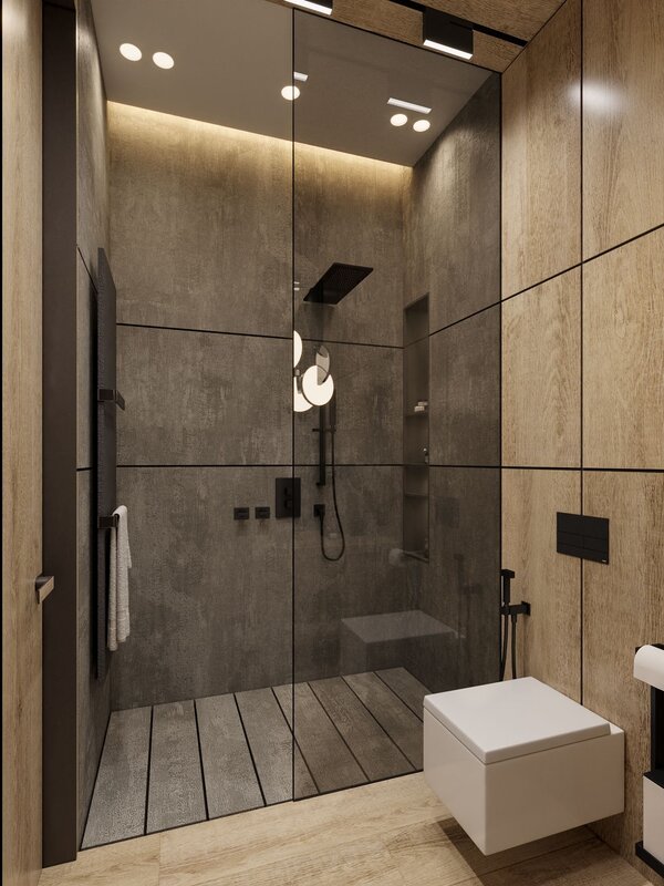 Bathroom in minimalist style 31 фото