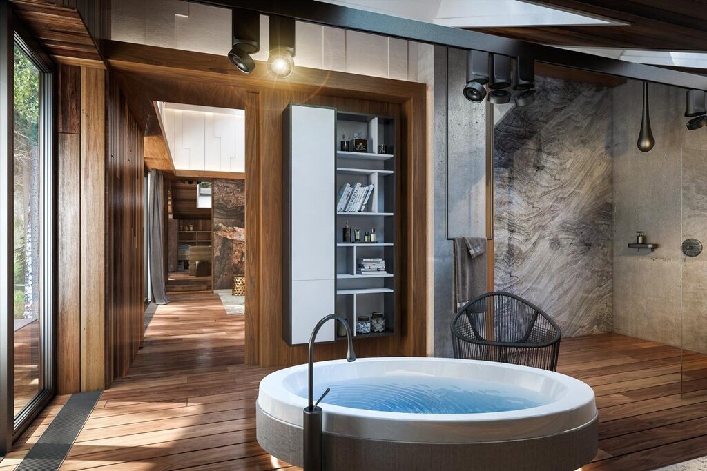 Bathroom in a country house