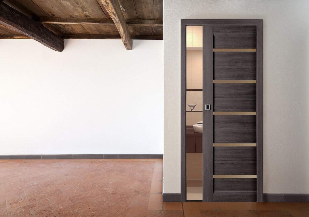 A sliding door into the wall