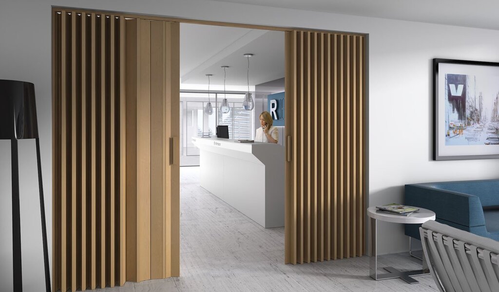 Sliding accordion room dividers