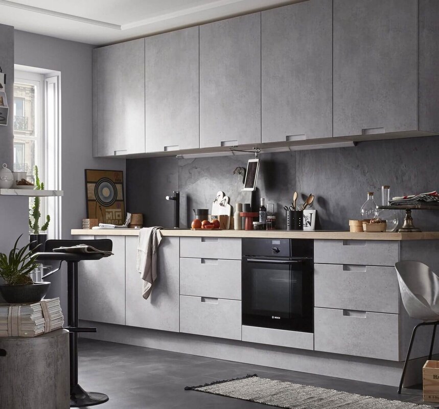 Gray kitchen Leroy Merlin