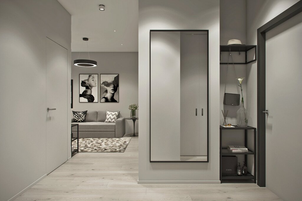 Gray hallway