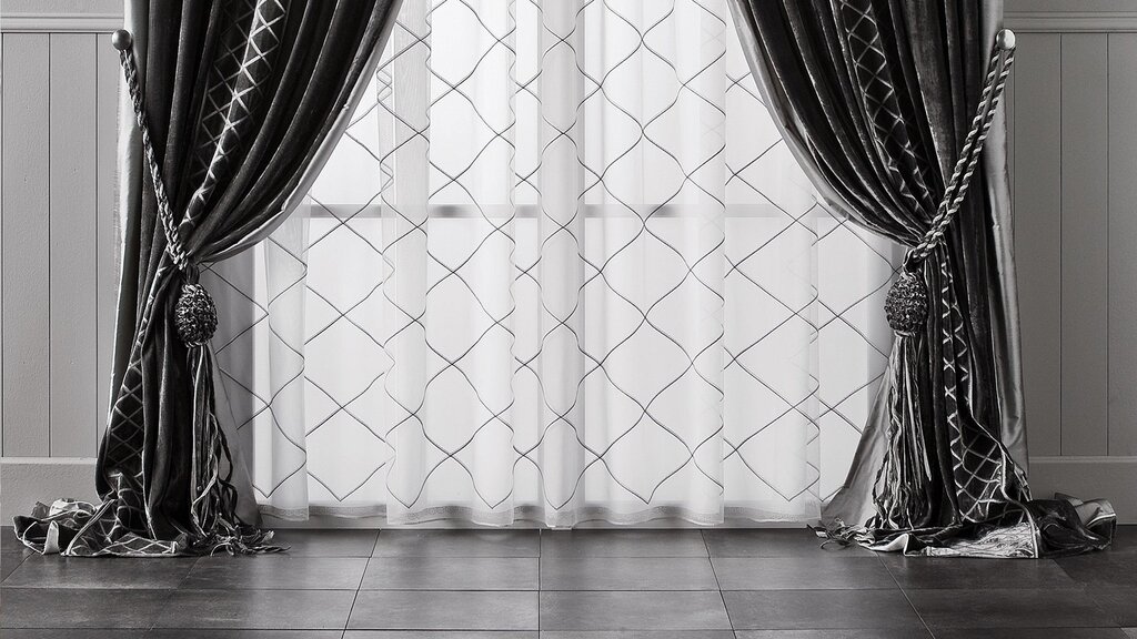 Gray velvet curtains 28 фото