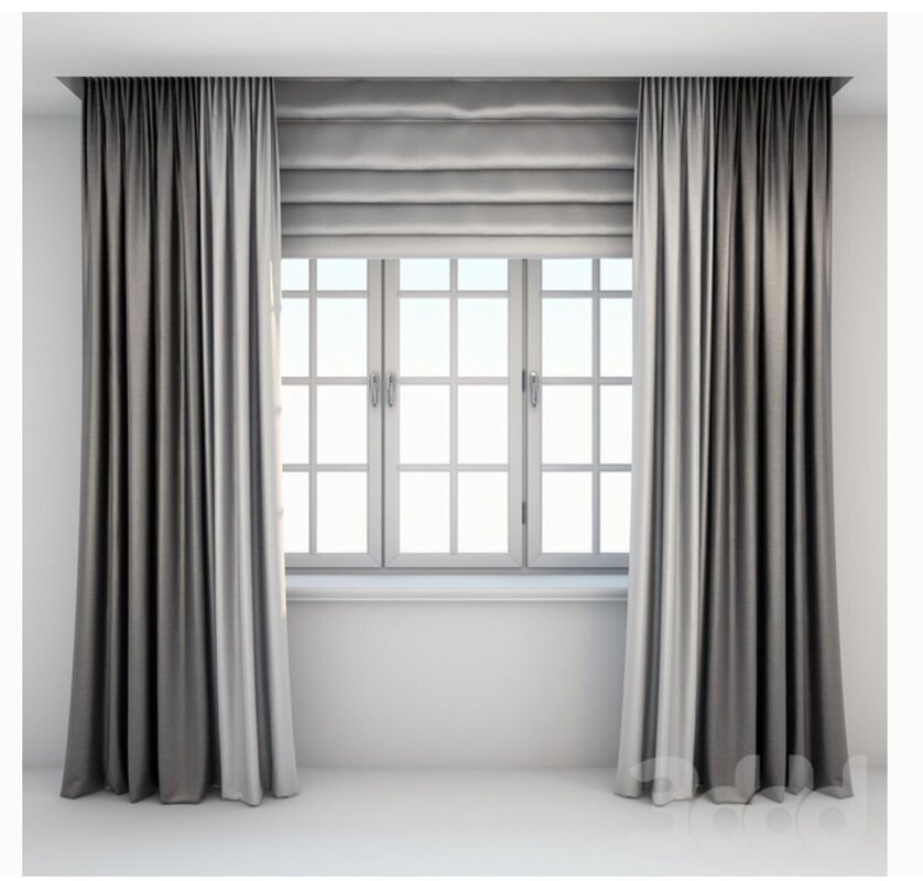 Gray curtains