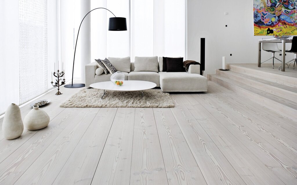 Gray wooden floor