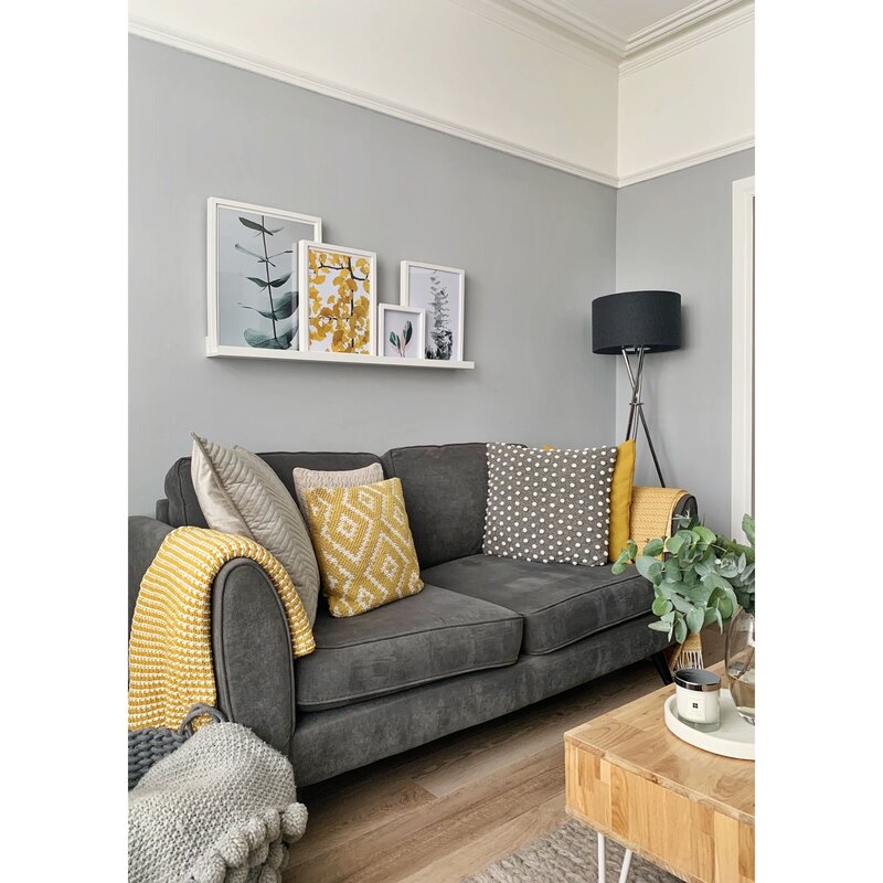 Gray and mustard in the interior