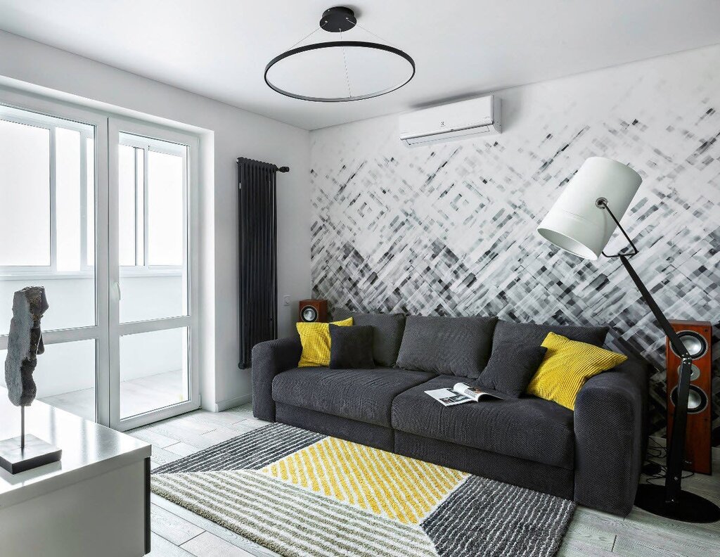 Gray and white interior