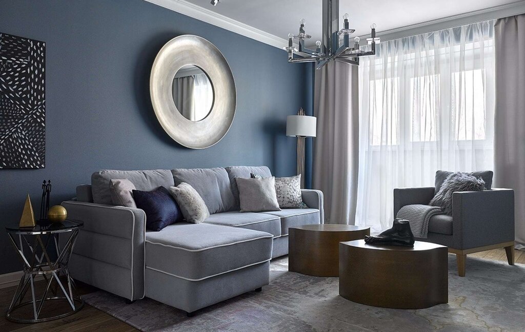 Gray-blue color in the interior