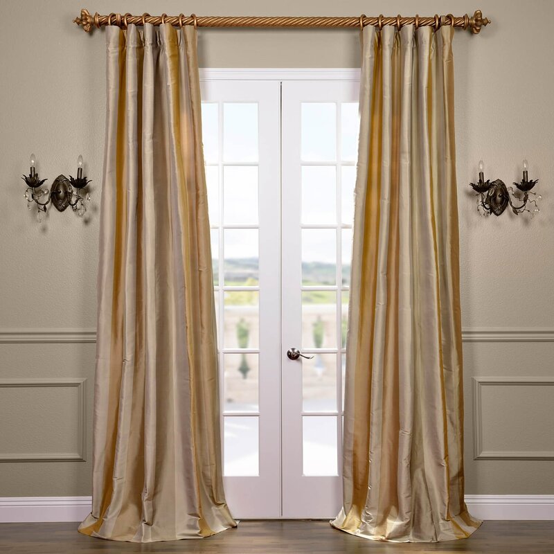 Silk curtains