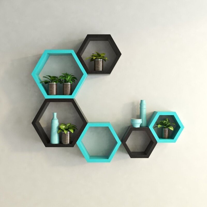 Hexagonal shelves