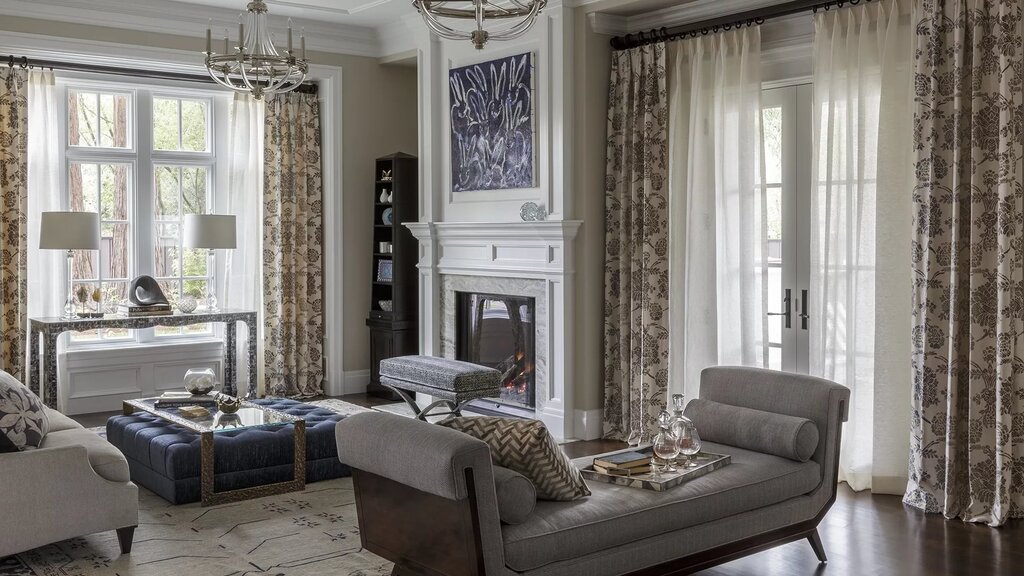 Luxurious curtains for the living room