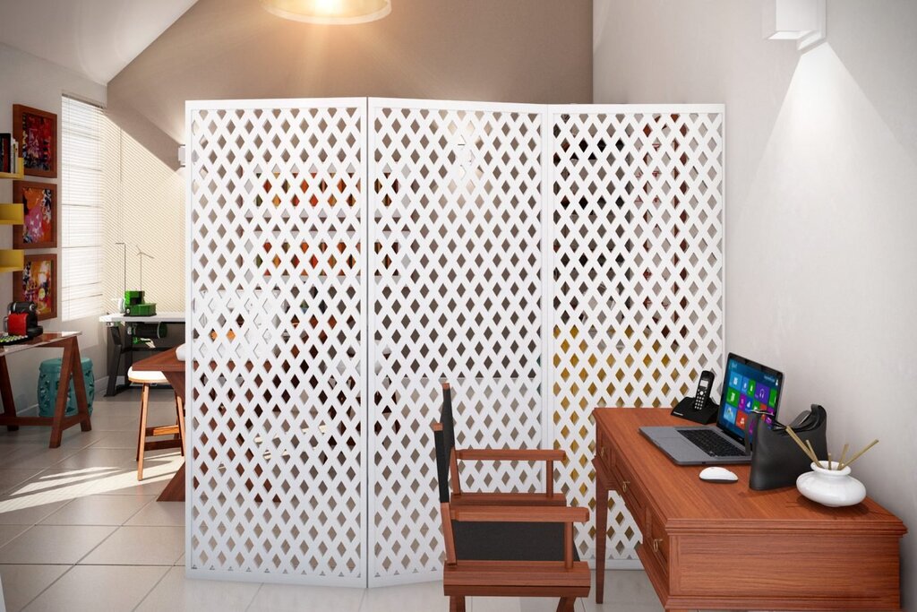 A room divider screen for zoning