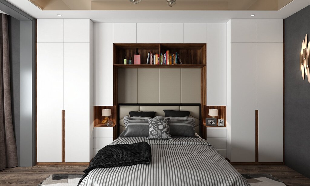 A wardrobe for the bedroom in a modern style 49 фото