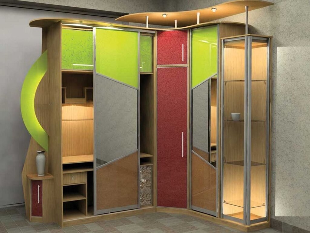 Wardrobe with a corner element