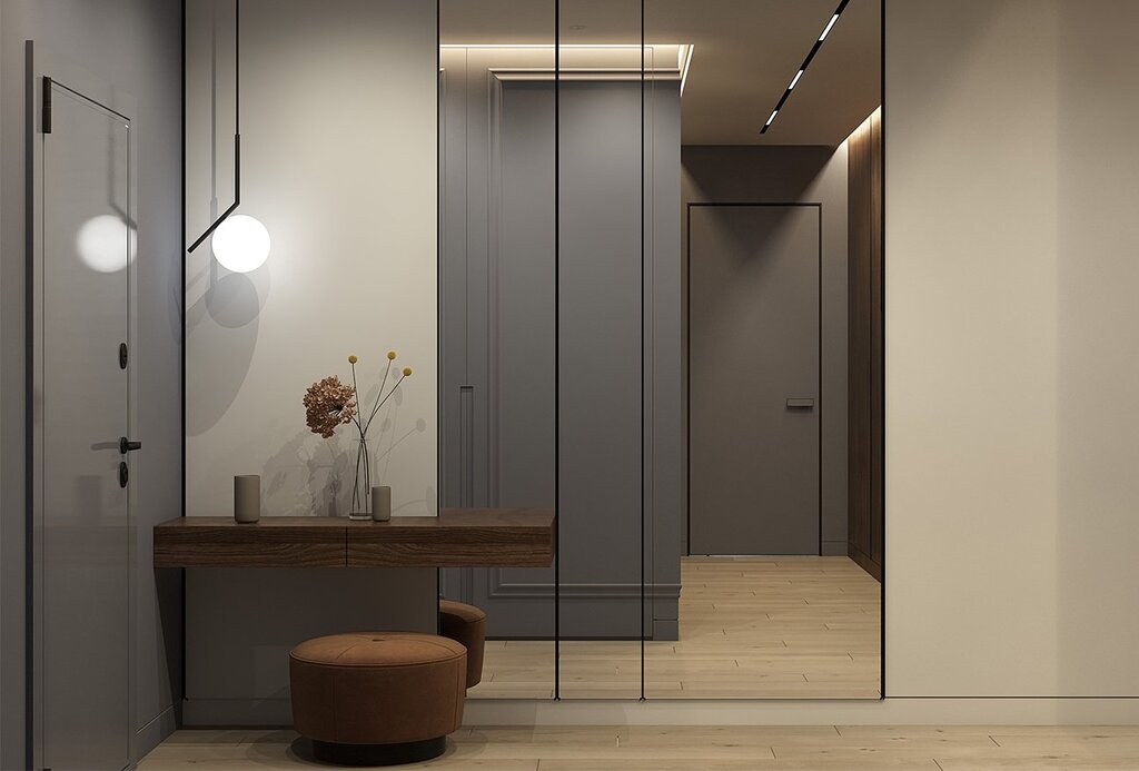 Sliding door wardrobe for the hallway