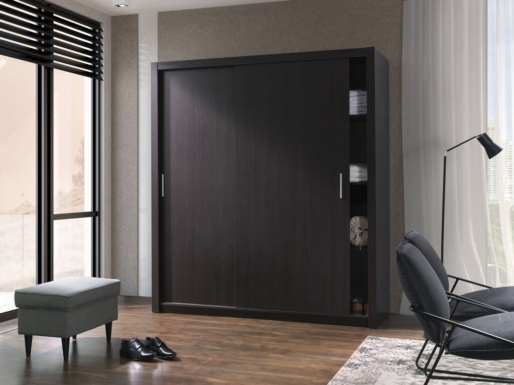 Wenge sliding wardrobe