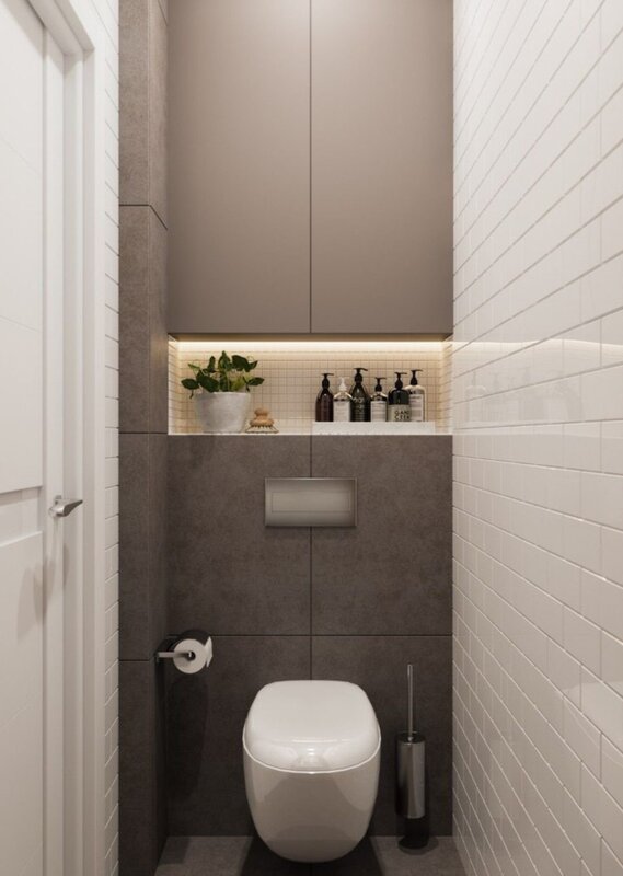 Cabinet above the toilet with installation