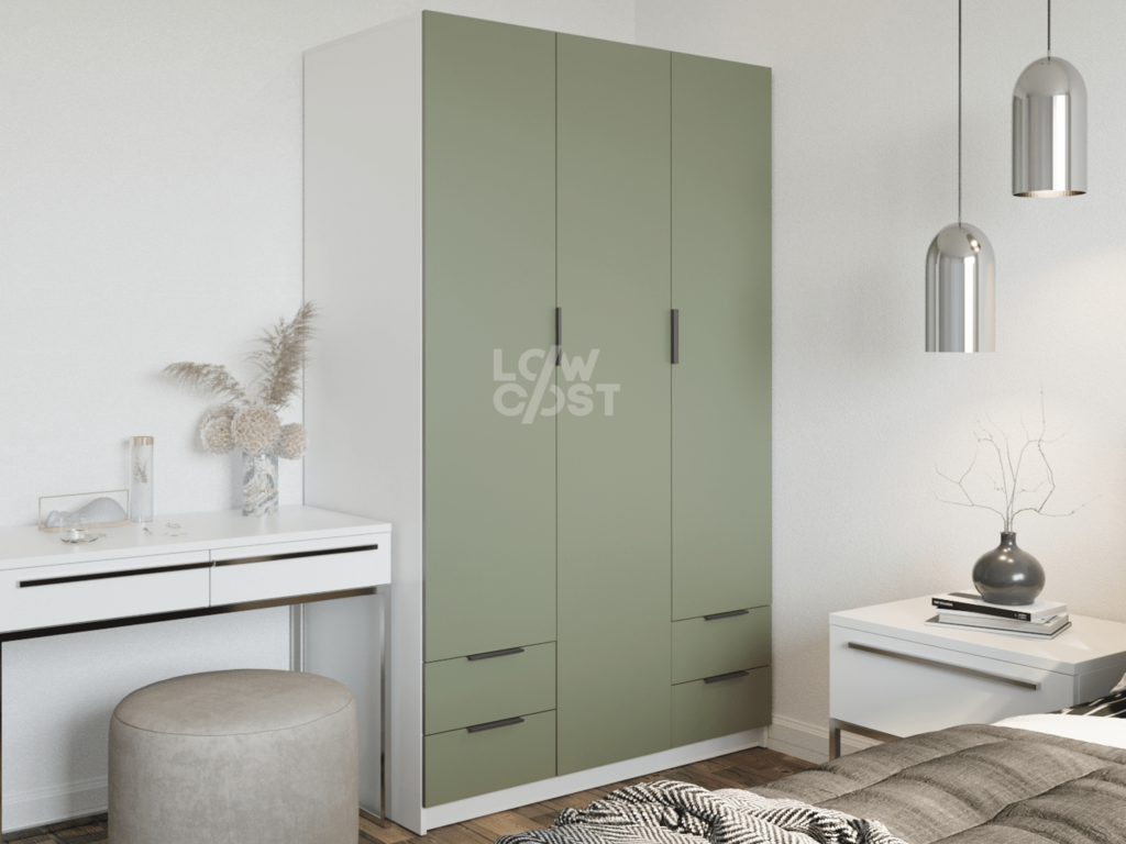 Olive-colored wardrobe