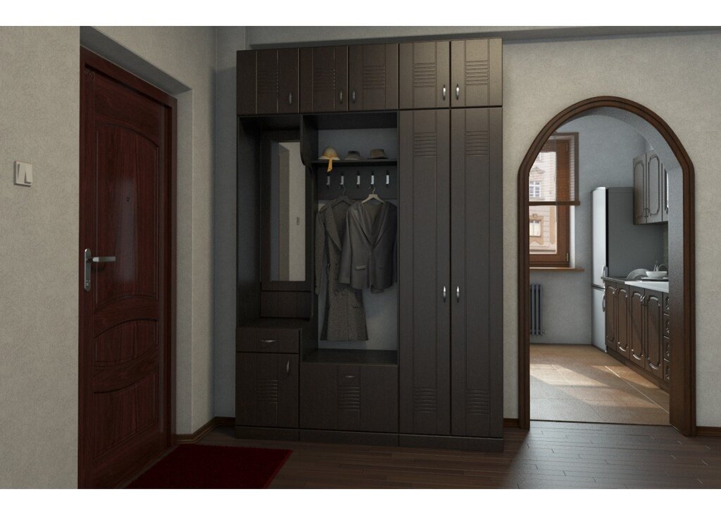 A wardrobe with a mezzanine for the hallway