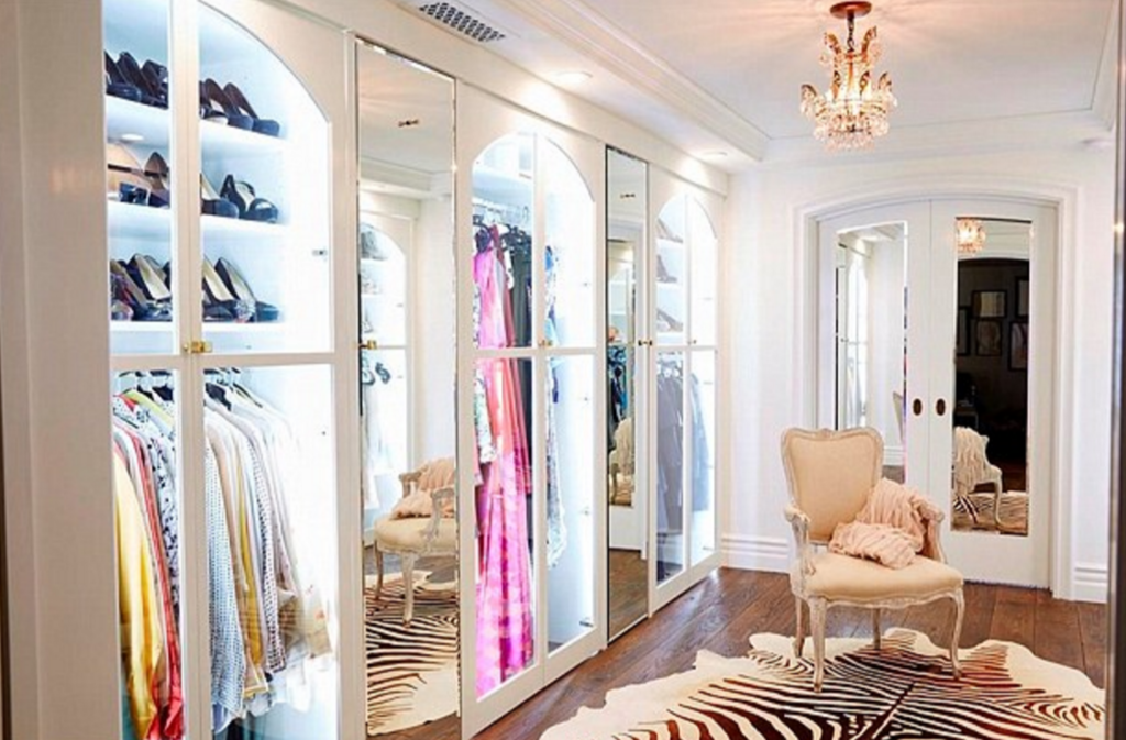 Wardrobe with a mirror for the room