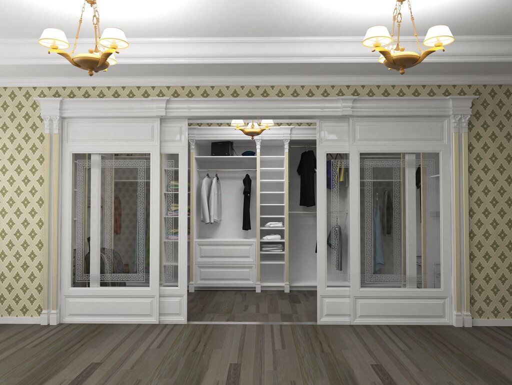 A wardrobe in a classic style