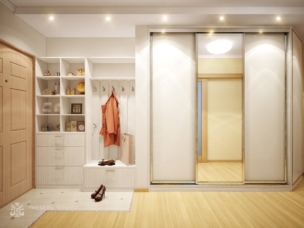 A closet in the hallway up to the ceiling