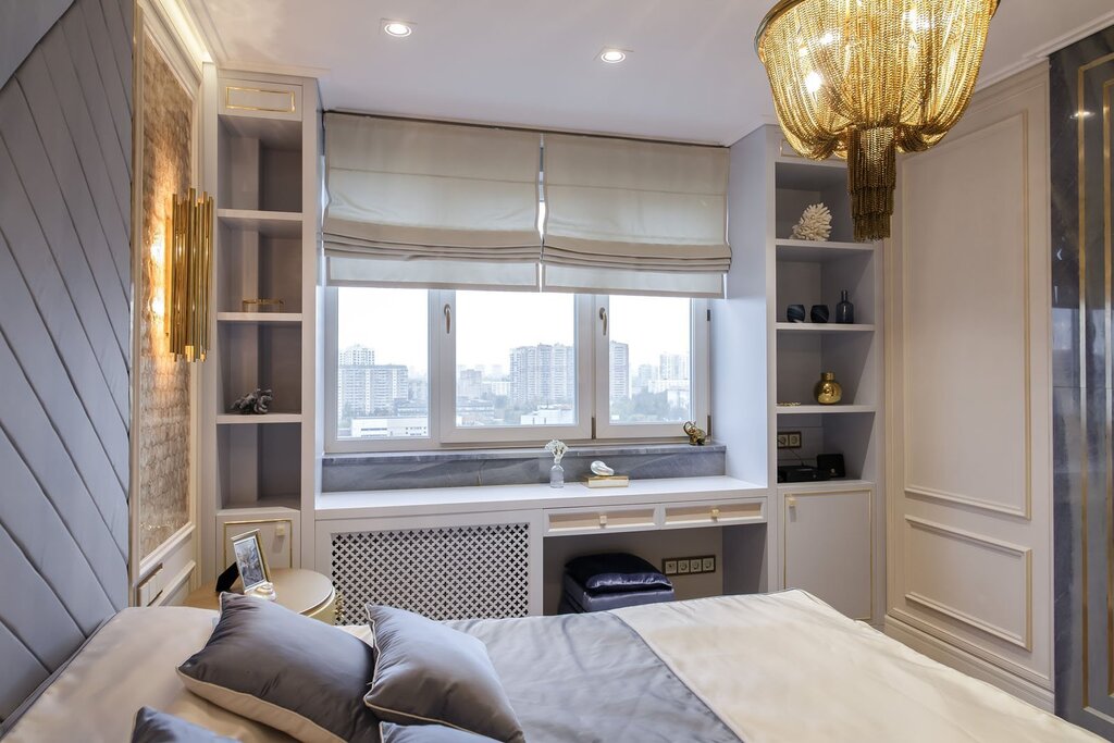 Wardrobes around the window in the master bedroom