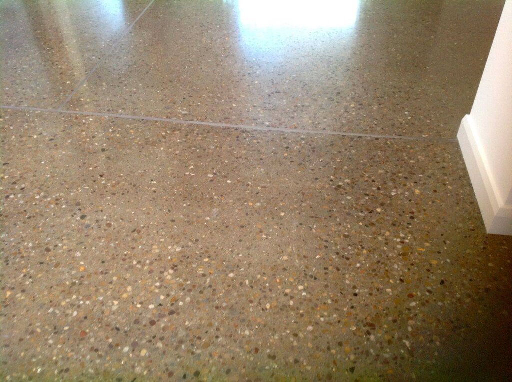 Polished concrete walls