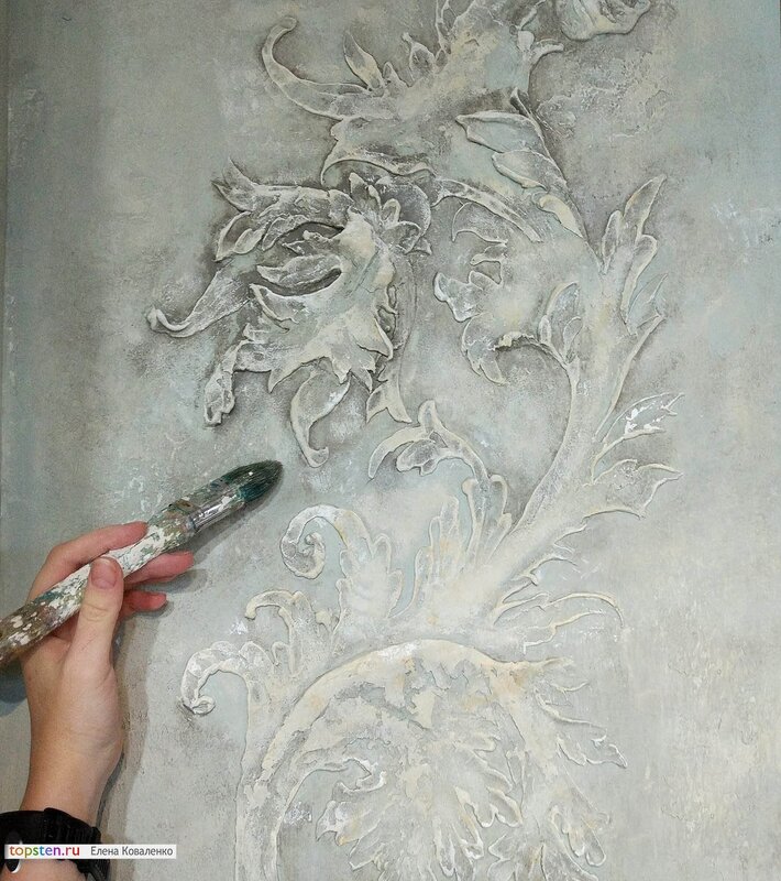 Sanding decorative plaster