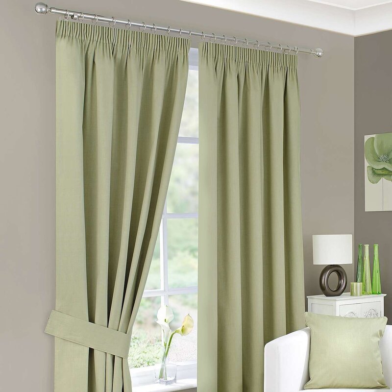 Swamp-colored curtains