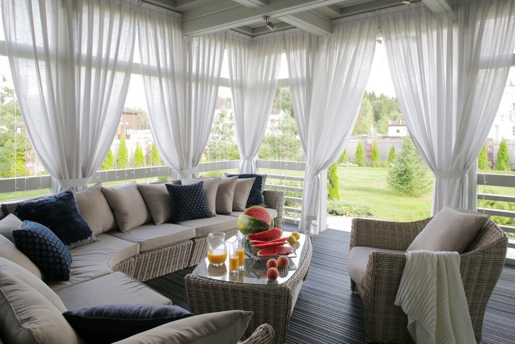 Curtains for the summer veranda