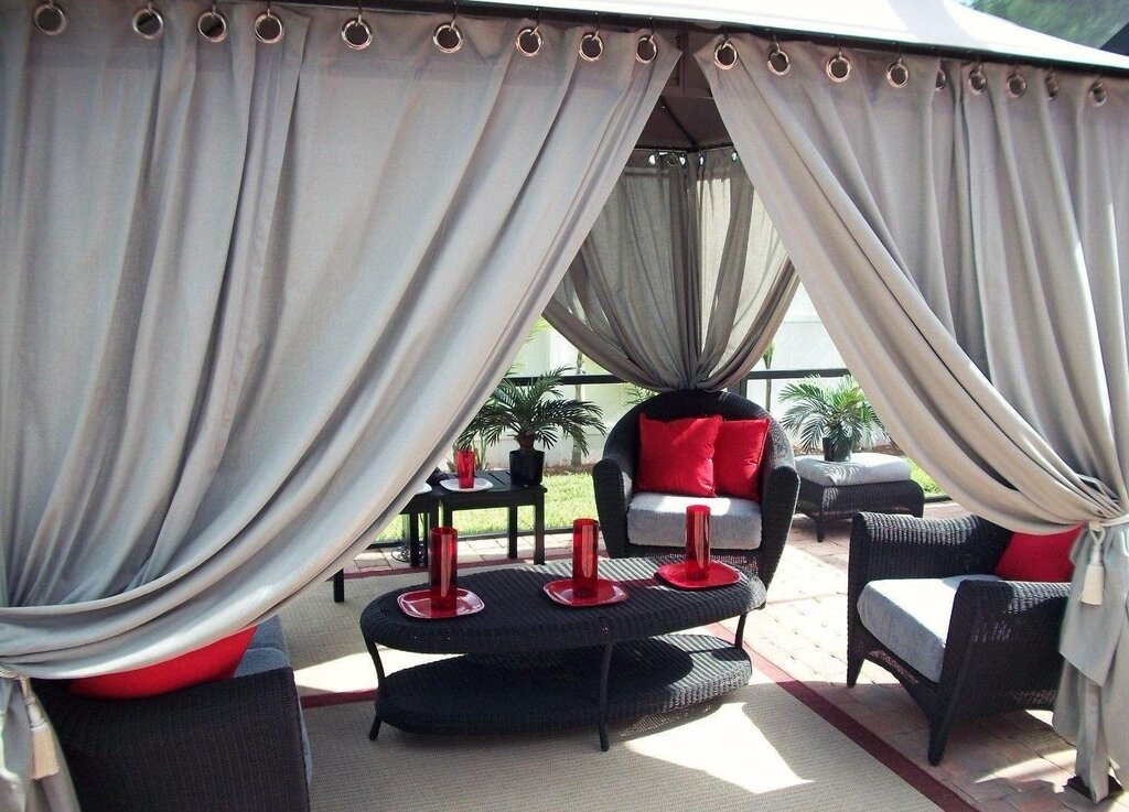 Outdoor veranda curtains