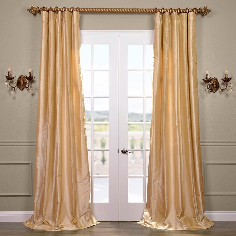 Silk curtains