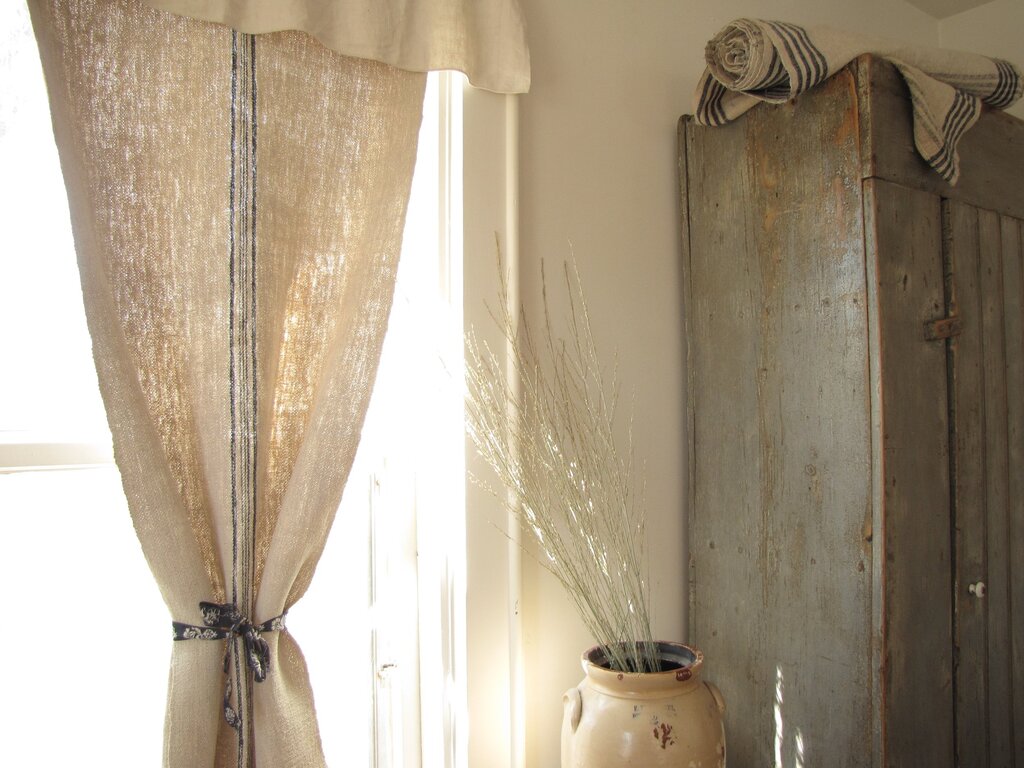 Linen curtains