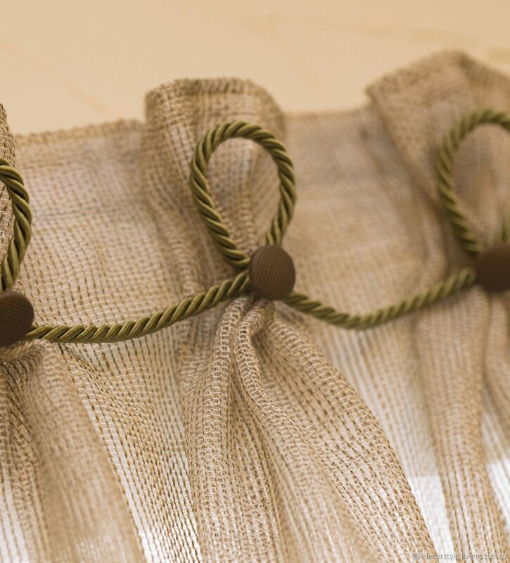 Linen burlap curtains 29 фото